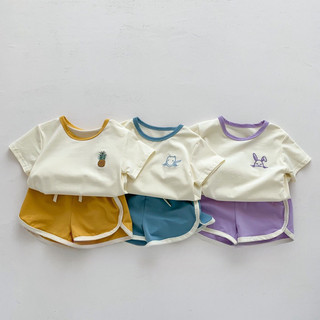 Quần áo bé trai, bé gái, set bộ cotton thêu họa tiết phối quần vạt bầu cho bé 10-26kg