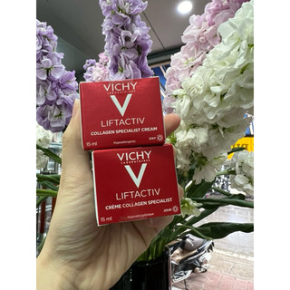 Kem dưỡng trắng da , mờ đốm nâu Vichy Liftactiv Collagen 15ml