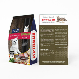 Thức ăn mèo kitwell cat túi 1kg vị cá ngừ đặc biệt trọng lượng 1kg