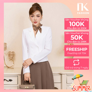 Áo Vest Nữ Công Sở Hàn Quốc NK Fashion 4 Cúc Dáng Ngắn Thời Thượng Chất Liệu Cao Cấp UKAK2210002