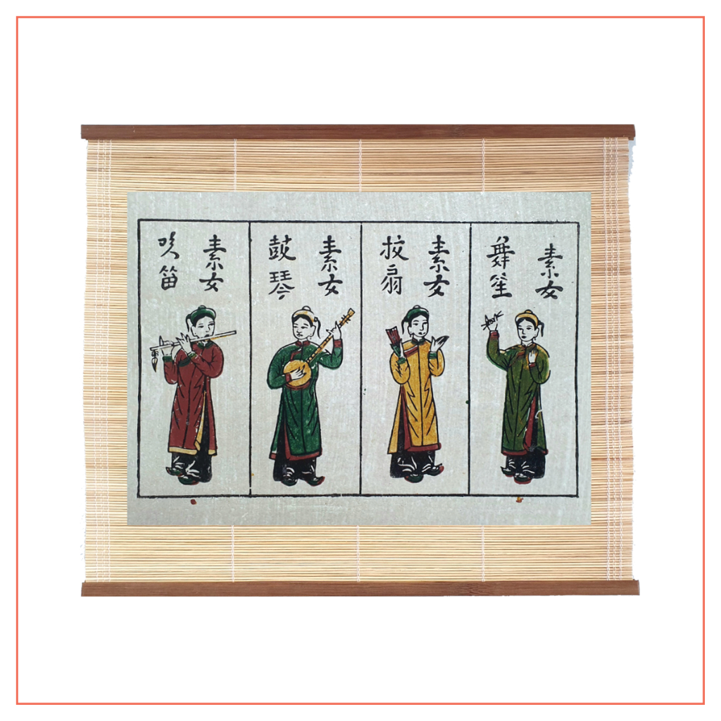 Tranh dân gian Đông Hồ - Tranh Tố nữ - Dong Ho folk woodcut painting