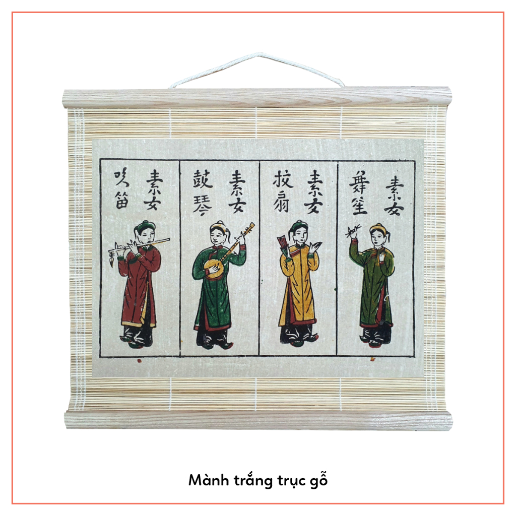 Tranh dân gian Đông Hồ - Tranh Tố nữ - Dong Ho folk woodcut painting