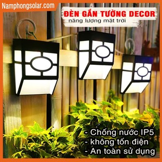 [Hàng Sẵn] Đèn LED treo gắn hắt tường năng lượng mặt trời kháng nước Trang trí sân vườn ban công