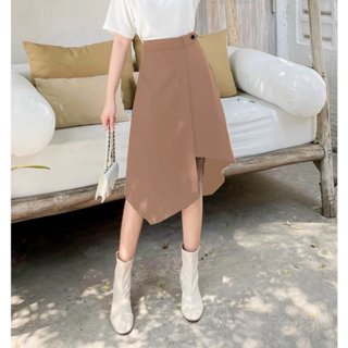  CHÂN VÁY  NU LỆCH TÀ ĐẮP CHÉO XẺ DÁNG CHỮ A 