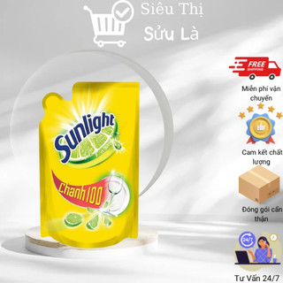 Nước rửa chén sunlight chanh 100 túi 1.4kg