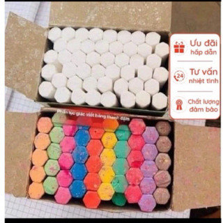Combo 5 Phấn lục giác màu/trắng hộp 50 viên