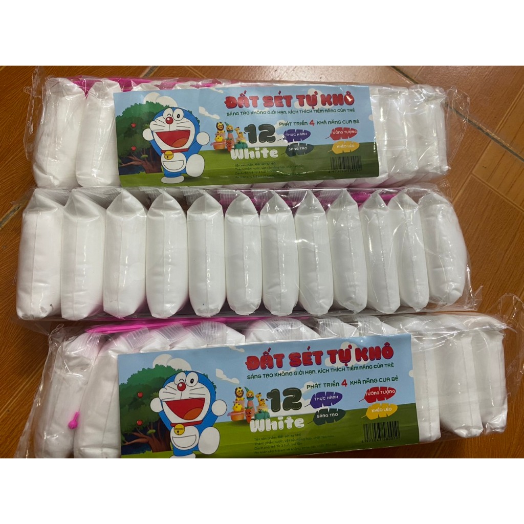Đất sét Nhật tự khô trắng cho học sinh