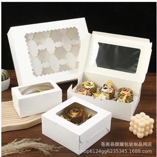Hộp đựng Cupcake màu trắng