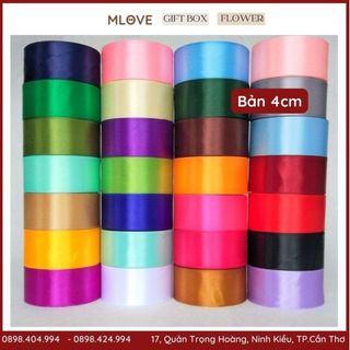 Ruy băng lụa 4cm loại xịn đẹp dùng trang trí hộp quà - gói quà tặng - ruy băng làm nơ nhiều mẫu