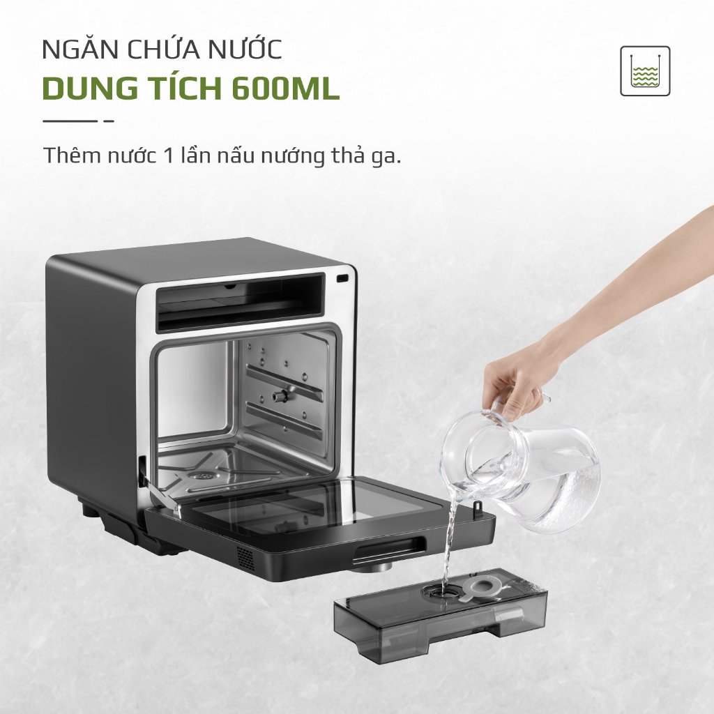 Nồi Chiên Hơi Nước OLIVO SF16 PRO 56 Chương Trình Cài Sẵn, Dung Tích 16L, Phụ Kiện Trục Xiên Quay, tặng kéo karlin