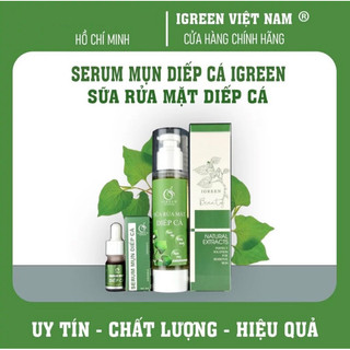 COMBO TOÀN DIỆN CHO DA HẾT MỤN, THÂM - COMBO DIẾP CÁ IGREEN