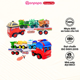 Ô tô đồ chơi tự lắp ráp Anpapa xe container cứu hộ chở xe kích thích sự tập trung sáng tạo cho bé LA368C-3 LA368C-1