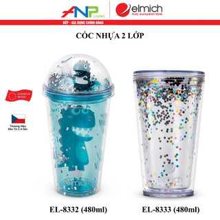Cốc Nhựa 2 Lớp Elmich EL-8332, EL-8333 (Dung Tích 480ml)