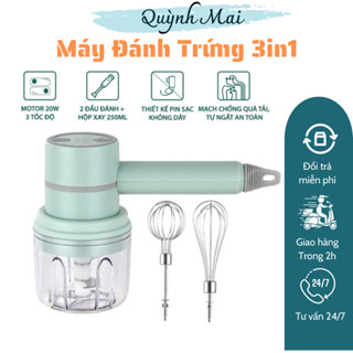 Máy đánh trứng cầm tay không dây - máy đánh trứng làm bánh làm kem chuyên nghiệp vận hành êm ái sạc p, ,in dễ dàng