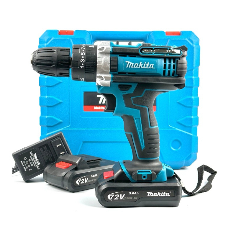 Máy Khoan Cầm Tay MAKITA Pin 72V, 3 Chức Năng 24 Phụ Kiện Kèm Theo Đầy Đủ Chi Tiết