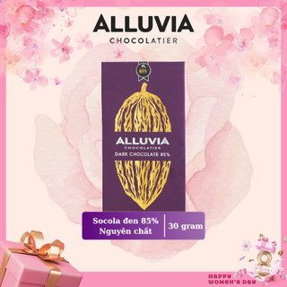 Socola đen nguyên chất Alluvia 85% cacao ít đường đắng đậm | Dark Chocolate 85% less sugar 30gram