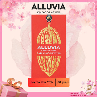 ALLUVIA | Socola đen nguyên chất 70% cacao đắng vừa ít ngọt Dark Chocolate 70% cacao