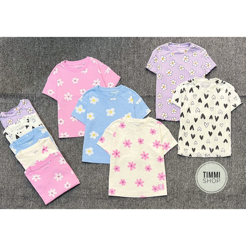 Áo Phông Cộc Tay Bé Gái Xuất Nga Xịn Đẹp Áo Thun Bé Gái Đáng Yêu 1 Đến 10 Tuổi