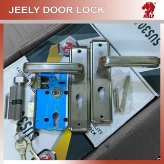 [Xả Kho - Thanh Lý] KHÓA TAY GẠT JEELY 304A-200 50x45 - KHÓA CỬA PHÒNG 2 TẤC phù hợp cửa Gỗ, nhựa, sắt ốp dài 200mm