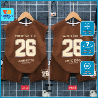 Đồ bộ bé trai size đại 5 tuổi - 15 tuổi bộ thun cotton, sát nách - trendykids quần áo bé trai