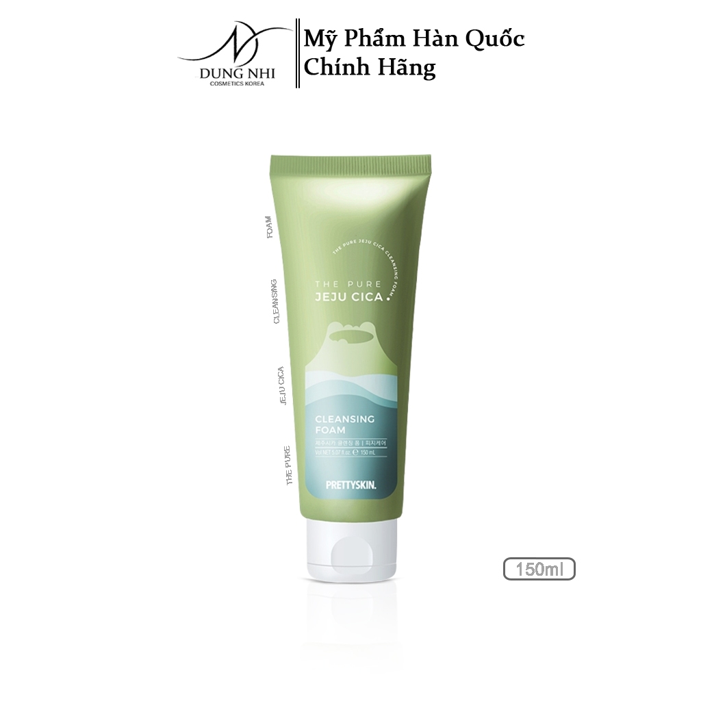 Sữa rửa mặt rau má PrettySkin Jeju Pretty Skin The Pure Jeju Cica Cleansing Foam 150ml