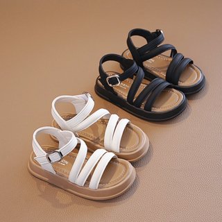  Sandal đế bệt cho bé gái - Dép quai hậu da PU mềm quai chéo đơn giản điệu đà êm chân chống trượt cho bé XD761 