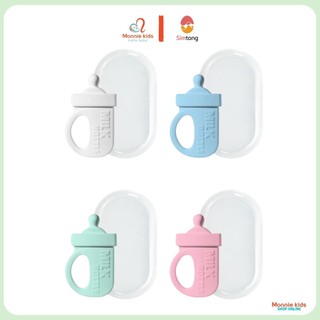Gặm nướu silicon Milk Bottle Simtong cho bé 3m+, gặm nứu platinum silicone cao cấp - Monnie Kids