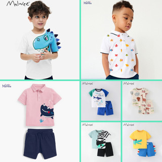 Bộ hè bé trai thun cotton polo Little Maven/ Malwee nhiều họa tiết 2-7 tuổi - Little Maven Chính Hãng