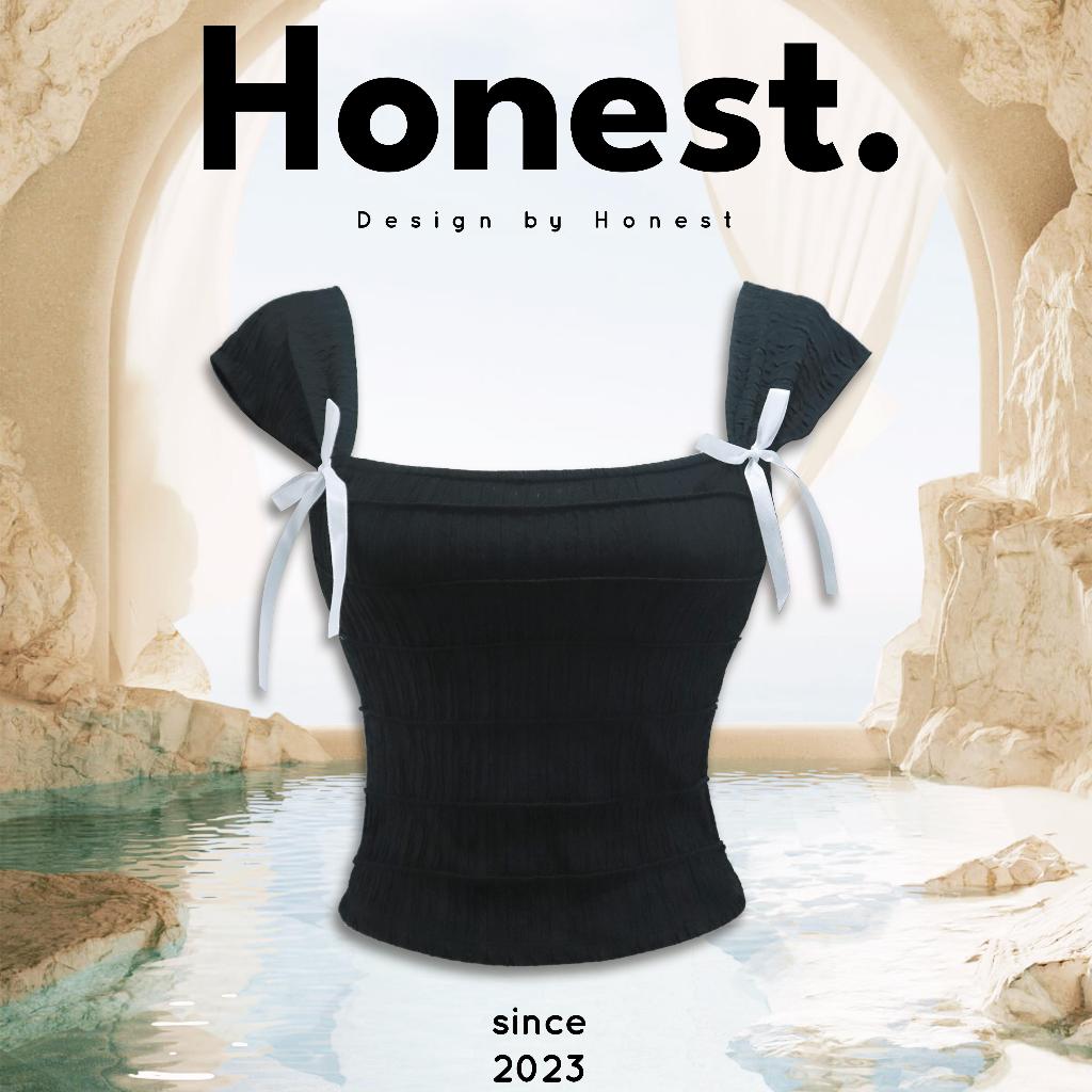 Audrey Top - Áo Cổ Vuông Thắt Nơ Xinh Đẹp mùa hè nữ women Đủ 5 Màu