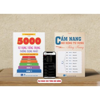 Sách Combo: 5000 từ vựng tiếng Trung thông dụng nhất+Cẩm nang mở rộng từ vựng tiếng Trung