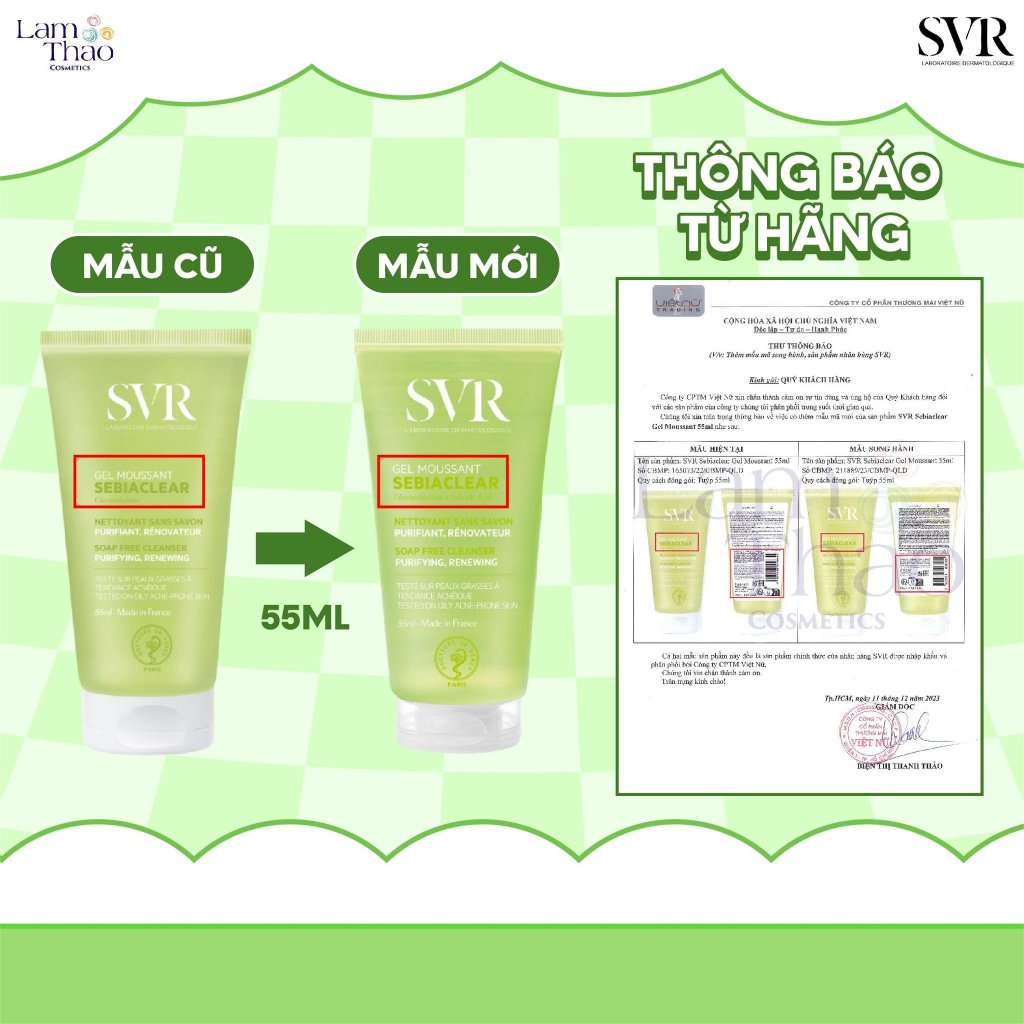 Gel Rửa Mặt Cho Da Dầu Mụn SVR Sebiaclear Gel Moussant