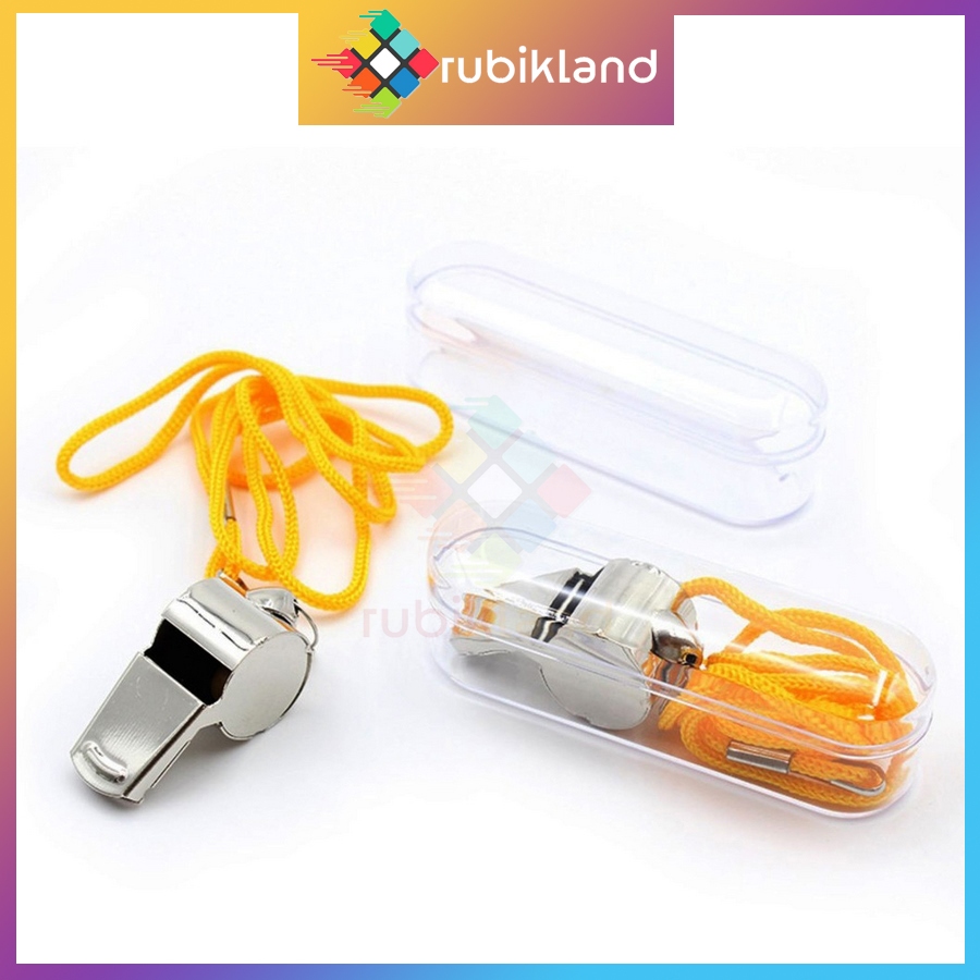 Còi Inox Kèm Dây Kêu To Cao Cấp Có Hạt Còi Trọng Tài Thể Thao Bóng Đá Bằng Thép Giá Rẻ Đồ Chơi Phụ Kiện