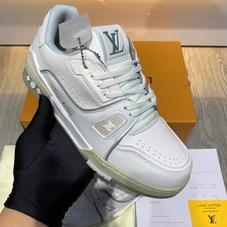 Giày LV #54 louis vuitton trainer trắng kem nam nữ phong cách thể thao năng động hàng cao cấp full bill box 2024