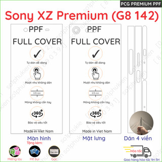 Dán PPF Sony XZ Premium (G8 142) loại trong, nhám dành cho màn hình, mặt lưng, full lưng viền siêu bảo vệ