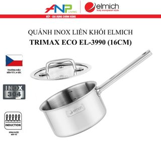 Quánh INOX Nguyên Khối Elmich EL-3783, EL-2510AP Size 14cm/ EL-3745, EL-3990 Size 16cm