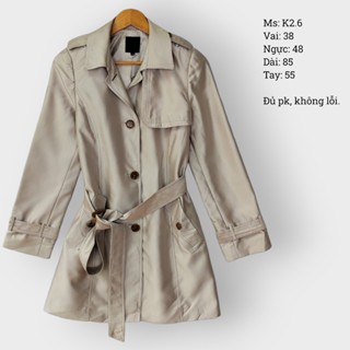 Áo măng tô kaki - trench coats, áo khoác dáng dài nam, nữ secondhand - 2nd [1]