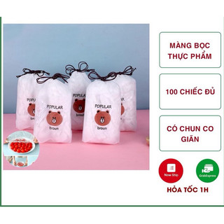 Túi 100 màng bọc thực phẩm co giãn gấu