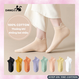 ⚡️LẺ MÀU GIÁ TỐT🌸 Tất vớ lười nữ, tất ngắn cổ thuyền (có shopee video) cotton nguyên chất Dango đơn giản thoải mái