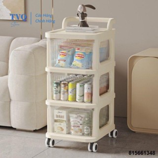 Tủ Đựng Đồ TVQ Store Có Bánh Xe Đẩy Loại Ngăn Kéo Nhiều Lớp Giá Để Đồ Ăn Vặt Có Bảo Hành