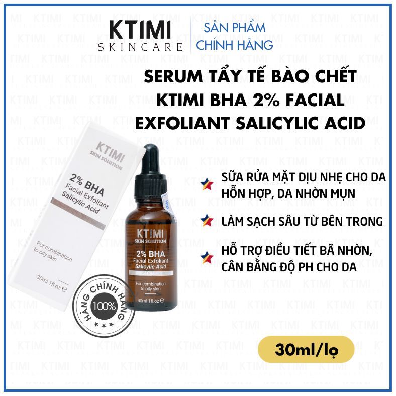 [Chính hãng KTIMI] Tẩy Tế Bào Chết BHA 2% Facial Exfoliant Salicylic Ktimi