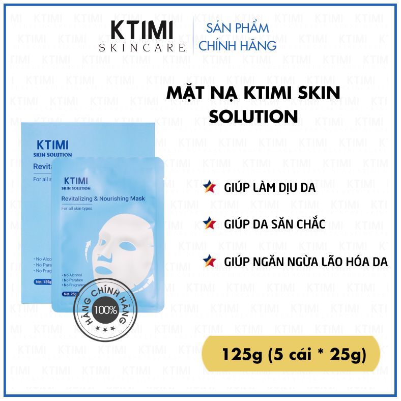 [Chính hãng KTIMI] Mặt Nạ Ktimi Skin Solution Revitalizing & Nourishing Mask Dưỡng Ẩm, Sáng Da, Chống Lão Hoá