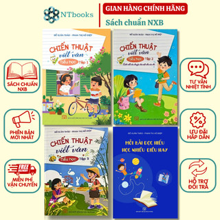 Sách - Combo 4 cuốn: Chiến thuật Viết Văn Tiểu Học (Tập 1 + Tập 2 Tập 3) + Mỗi Bài Đọc Hiểu Học Nhiều Điều Hay