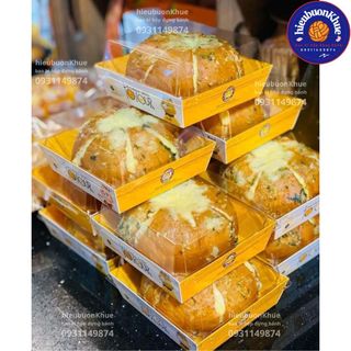 50 Hộp giấy vuông đựng bánh mì ngọt hoặc đồ ăn