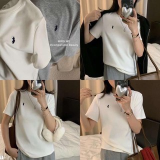 Áo thun babytee,áo phông ngắn tay nữ thêu ngựa chất cotton dày dặn nhiều màu dễ mặc thời trang hè