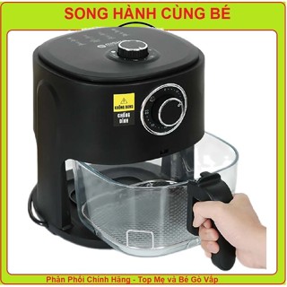 Nồi chiên không dầu lòng nồi thuỷ tinh 6L Mishio MK349 - Glass pot 6L oil-free fryer Mishio MK349