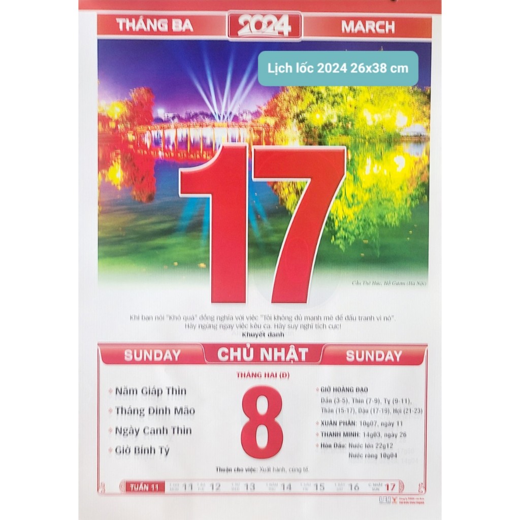 LỊCH 2024 SIÊU ĐẠI 26X38 cm
