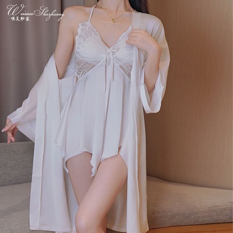 Đồ Ngủ Nơ Bướm Gợi Cảm Đầm ngủ hai dây có dây thắt nơ 29201 [CWEAR.SEXY_ĐỒ NGỦ & NỘI Y CAO CẤP] | BigBuy360 - bigbuy360.vn