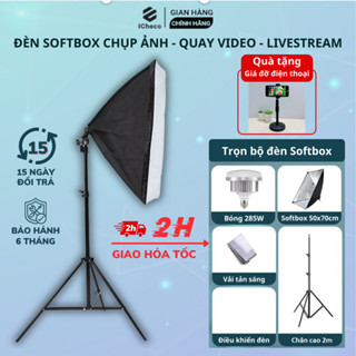 Đèn livestream bán hàng softbox trợ hỗ sáng studio chuyên nghiệp chụp ảnh sản phẩm quay video SB01