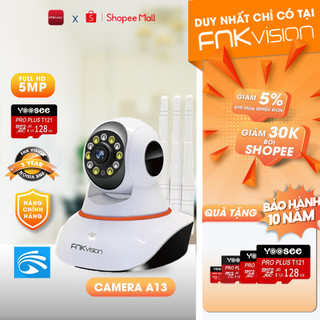Camera wifi Yoosee Full HD FNKvision A13 quay phim có màu- xoay 360 độ- báo động nhanh chóng- bảo hành 36 tháng