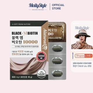C55_ viên uống biotin naturalize black-m biotin 10.000ug hộp 30 viên